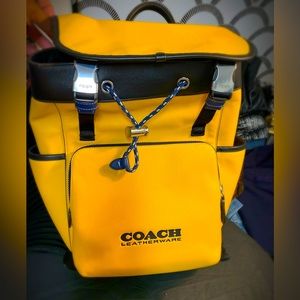 Coach Backpack In Colorblock Yellow - Excellent Condition - no marks or stains.